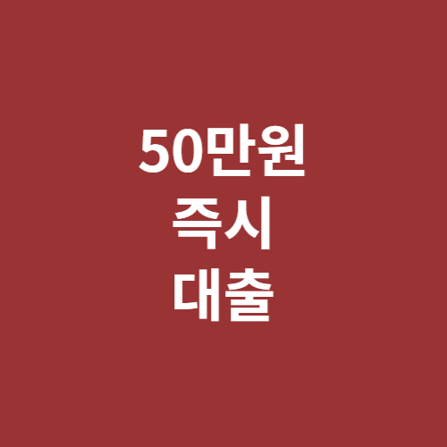 50만원 즉시 대출