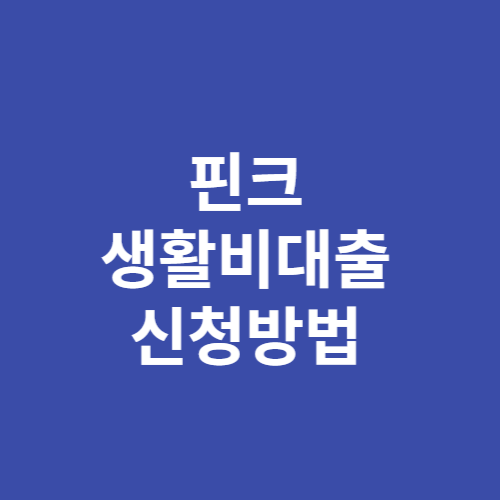 핀크 생활비대출 대상 자격 금리 한도