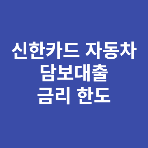 신한카드 자동차담보대출