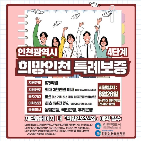 인천 희망인천 특례보증 신청방법 자격 대상 2023