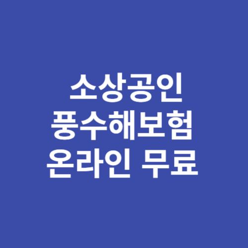 카카오페이 소상공인 풍수해보험 온라인 무료 가입 방법 보상 ,농협, 삼성화재