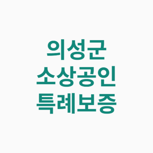 의성군 소상공인 특례보증