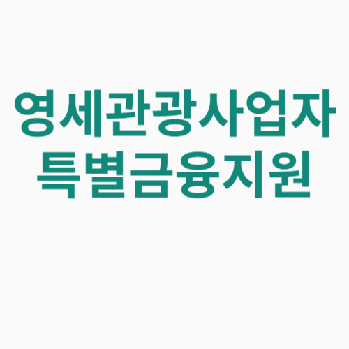 영세관광사업자 특별금융지원