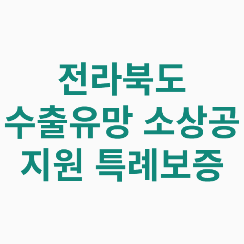 전라북도 수출유망 소상공인