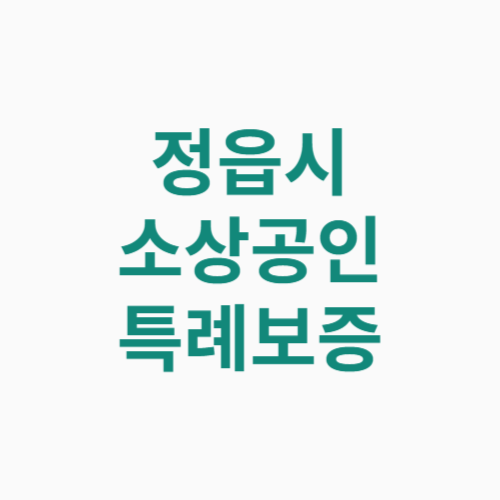 정읍시 소상공인 특례보증