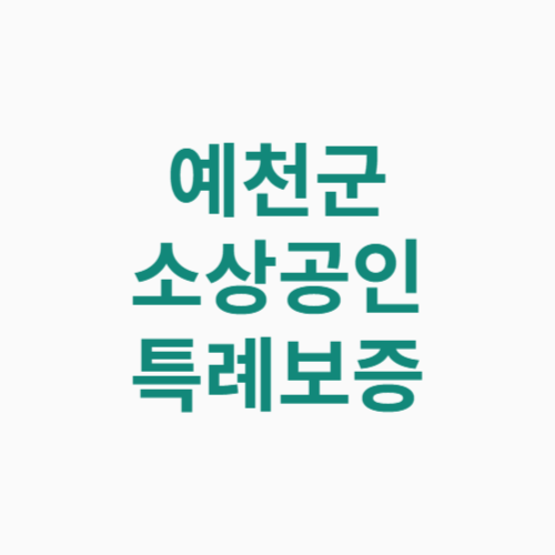 예천군 소상공인 특례보증