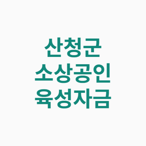 산청군 소상공인 육성자금