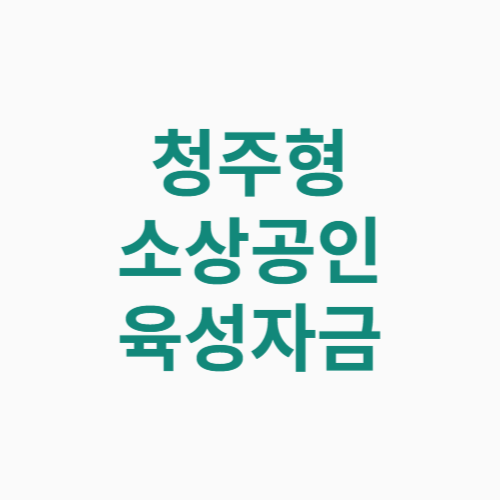 청주형 소상공인 육성자금