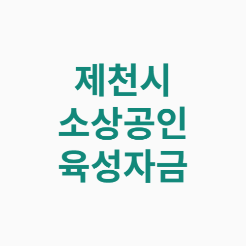 제천시 소상공인 지원자금