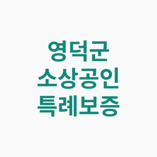 영덕군 소상공인 특례보증