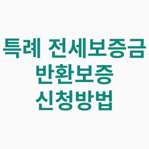 역전세 집주인 신청 특례 전세보증금반환보증 신청방법