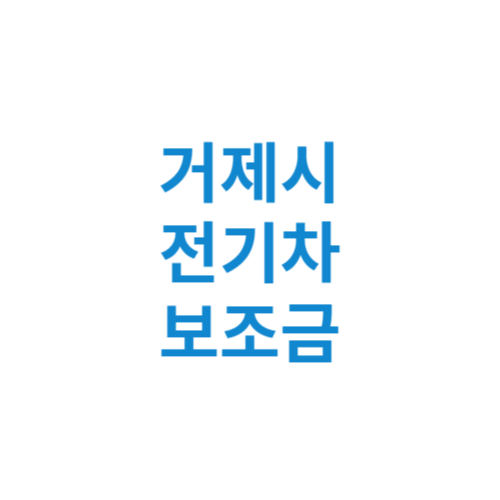 거제시 전기차 보조금 현황 조회 기준 신청