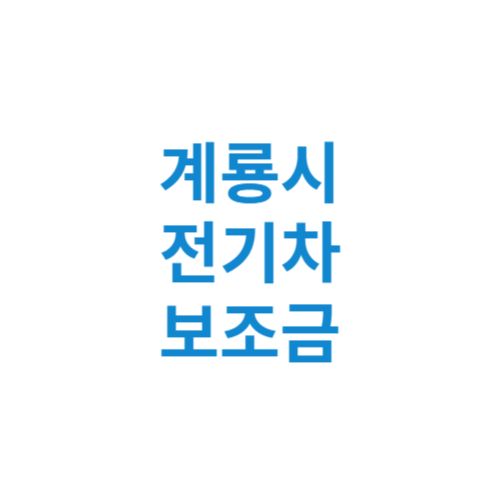 계룡시 전기차 보조금 현황 조회 기준 신청