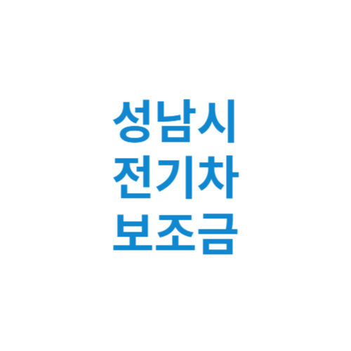 성남시 전기차 보조금 현황 조회 기준 신청